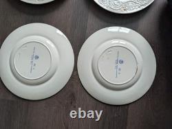 Wedgewood Wistaria Gate Dinner Plate 10 Blue RANDOLPH MACON WOMAN S COLLEGE 8pc