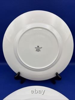 Wedgwood AMHERST Dinner Plate VTG 10 3/4 Gray Band Blue Floral England Lot Of 7