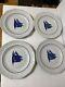 Wedgwood American Clipper Blue Flying Cloud 1851 Set Of 4 Dinner Plates 10.25