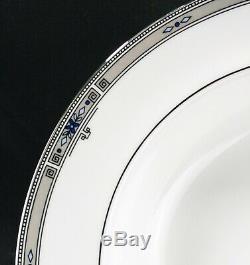 Wedgwood Amherst Platinum Rim Soup Bowls 8 Bone England Near Mint SET(s) OF 4