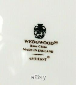 Wedgwood Amherst Platinum Rim Soup Bowls 8 Bone England Near Mint SET(s) OF 4