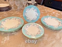 Wedgwood Bone China Buxton 13 Pc Set Turquoise Floral Discontinued Engla