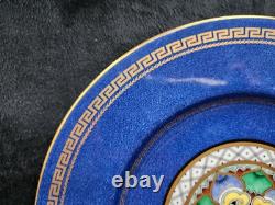 Wedgwood Cobalt Blue Dinner Plates Greek Key Medallion Set of 12