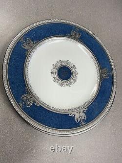 Wedgwood Columbia Blue Rim/Platinum Trim Plates