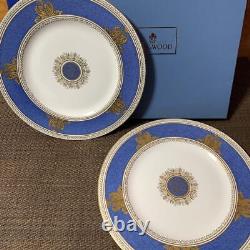 Wedgwood Columbia Colombia Powder Blue Dinner Plate 27cm Pair Set