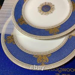 Wedgwood Columbia Colombia Powder Blue Dinner Plate 27cm Pair Set