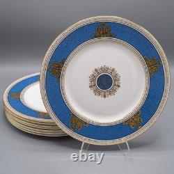 Wedgwood Columbia Powder Blue Dinner Plates Set of 8- 10 3/4 -FREE USA SHIPPING