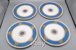 Wedgwood Columbia Powder Blue Dinner Plates Set of 8- 10 3/4 -FREE USA SHIPPING