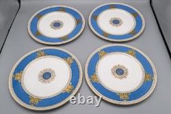 Wedgwood Columbia Powder Blue Dinner Plates Set of 8- 10 3/4 -FREE USA SHIPPING