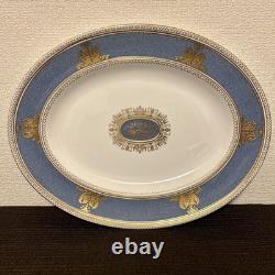 Wedgwood Columbia Powder Blue Oval Plate Dinner From Japan