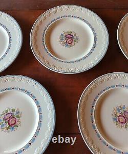 Wedgwood Corinthian Evenlode Dinner Plate Blue Floral Floral England Very Good