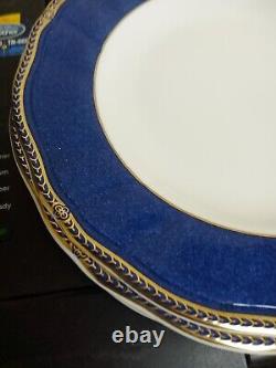 Wedgwood Crown Sapphire 10 7/8 Dinner Plates (Set Of 6) MINT