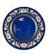 Wedgwood Dinner Plate Charger X9701 Blue Ground Greek Key Floral Border