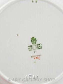 Wedgwood England BIDEFORD TURQUOISE HAND ENAMELED 10-7/8 DINNER PLATES Set 16