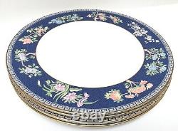 Wedgwood England BLUE SIAM set of 4 Dinner Plates First Quality MINT