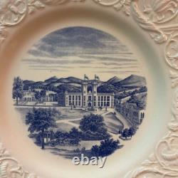 Wedgwood England Virginia military institute blue Barracks dinner Plate