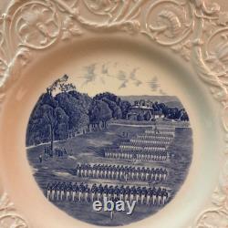 Wedgwood England Virginia military institute blue Dress Parade dinner Plate