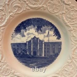 Wedgwood England Virginia military institute blue Jackson Arch Dinner Plate