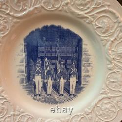 Wedgwood England Virginia military institute blue color guard dinner Plate