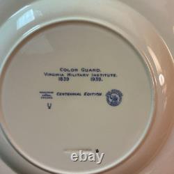 Wedgwood England Virginia military institute blue color guard dinner Plate