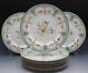 Wedgwood English Porcelain Set of 10 Dinner Plates Floral & Blue Enamel X9498