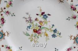 Wedgwood English Porcelain Set of 10 Dinner Plates Floral & Blue Enamel X9498