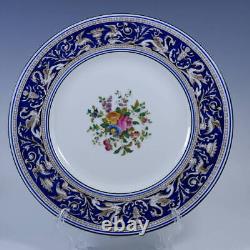 Wedgwood FlorentineCobalt Blue Dinner Plate 27cm Tea Pot Floral Pattern Japan