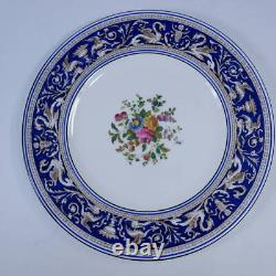Wedgwood FlorentineCobalt Blue Dinner Plate 27cm Tea Pot Floral Pattern Japan