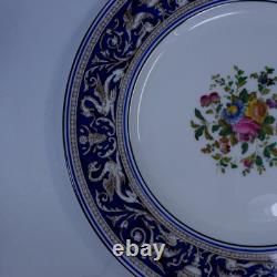 Wedgwood FlorentineCobalt Blue Dinner Plate 27cm Tea Pot Floral Pattern Japan
