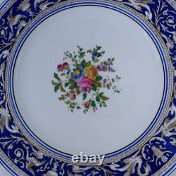 Wedgwood FlorentineCobalt Blue Dinner Plate 27cm Tea Pot Floral Pattern Japan