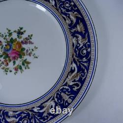 Wedgwood FlorentineCobalt Blue Dinner Plate 27cm Tea Pot Floral Pattern Japan
