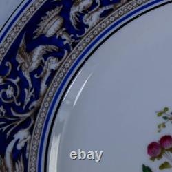 Wedgwood FlorentineCobalt Blue Dinner Plate 27cm Tea Pot Floral Pattern Japan