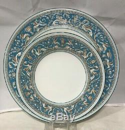Wedgwood Florentine Turquoise 5 Pc Setting Dinner Plate Salad Cup Saucer No Med