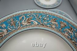 Wedgwood Florentine Turquoise Dinner Plates Set of 11- 10 3/4 FREE USA SHIPPING