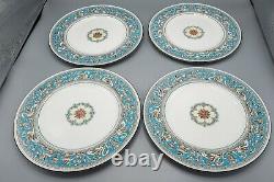 Wedgwood Florentine Turquoise Dinner Plates Set of 11- 10 3/4 FREE USA SHIPPING