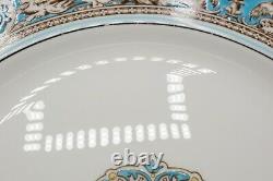 Wedgwood Florentine Turquoise Dinner Plates Set of 11- 10 3/4 FREE USA SHIPPING