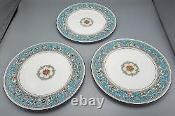 Wedgwood Florentine Turquoise Dinner Plates Set of 11- 10 3/4 FREE USA SHIPPING