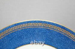 Wedgwood Neoclassical Gold Ruins Powder Blue & Greek Key 10 3/4 Dinner Plate A