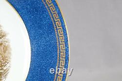 Wedgwood Neoclassical Gold Ruins Powder Blue & Greek Key 10 3/4 Dinner Plate A