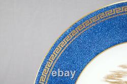 Wedgwood Neoclassical Gold Ruins Powder Blue & Greek Key 10 3/4 Dinner Plate A