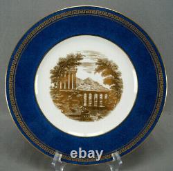 Wedgwood Neoclassical Gold Ruins Powder Blue & Greek Key 10 3/4 Dinner Plate B