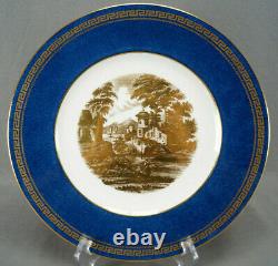 Wedgwood Neoclassical Italian Villa Powder Blue & Greek Key 10 3/4 Dinner Plate