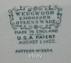 Wedgwood Queensware 2804 Edme Blue Grapes Dinner Plates 10 1/2 Set Of 6