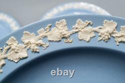 Wedgwood Queensware Cream on Blue Lavender Dinner Plates Smooth 9 3/4 Set of 11