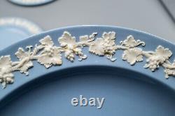 Wedgwood Queensware Cream on Blue Lavender Dinner Plates Smooth 9 3/4 Set of 11