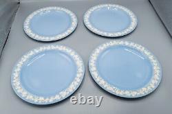 Wedgwood Queensware Cream on Blue Lavender Dinner Plates Smooth 9 3/4 Set of 11