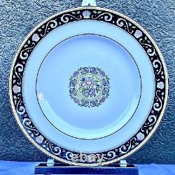 Wedgwood RUNNYMEDE Dark Blue Three Piece Plate Set #5