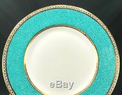 Wedgwood Ulander Powder Turquoise Dinner Plates 11 W1503 1950's EXC (Set of 8)