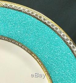 Wedgwood Ulander Powder Turquoise Dinner Plates 11 W1503 1950's EXC (Set of 8)