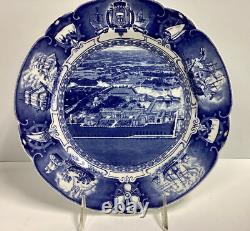 Wedgwood United States Naval Academy Airplane View 10.25 Blue Dinner Plate